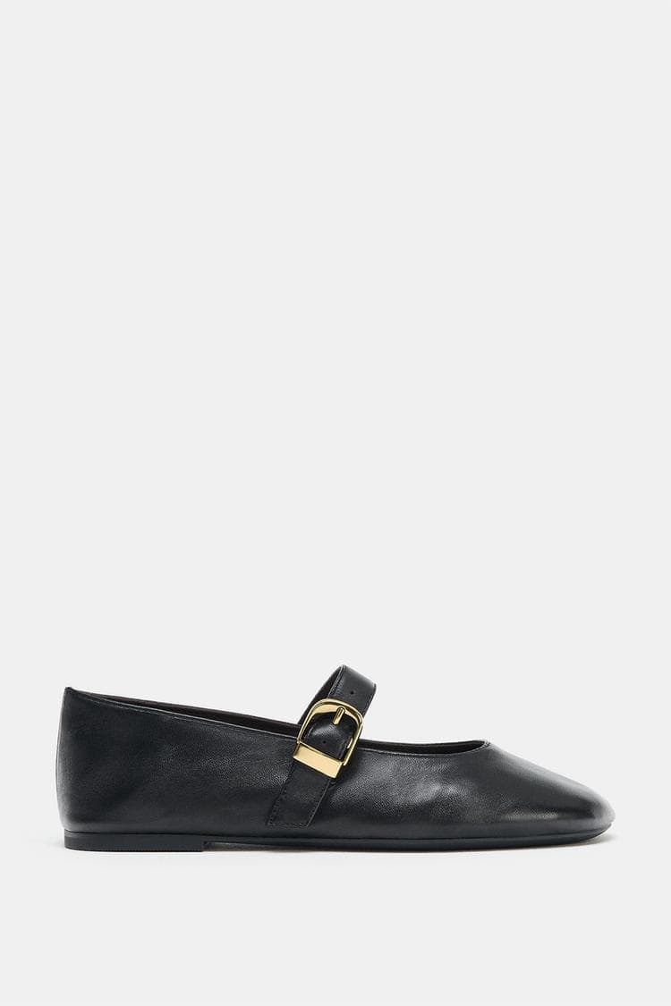 Pointed-Toe Suede Ballet Flats view 2
