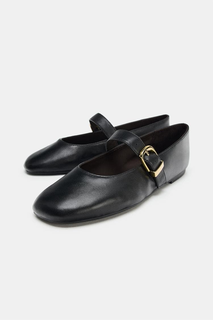 Pointed-Toe Suede Ballet Flats view 3