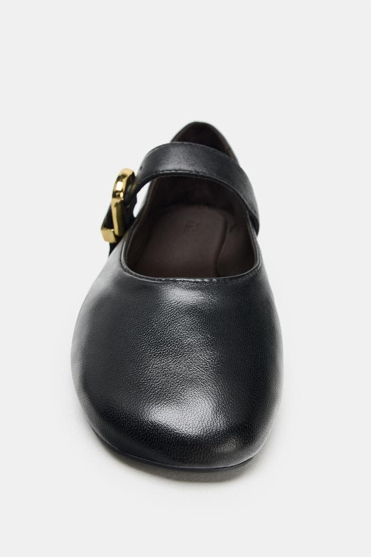 Pointed-Toe Suede Ballet Flats view 4