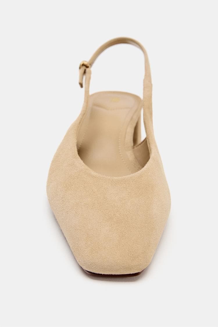 SPLIT SUEDE SLINGBACK SHOES view 4